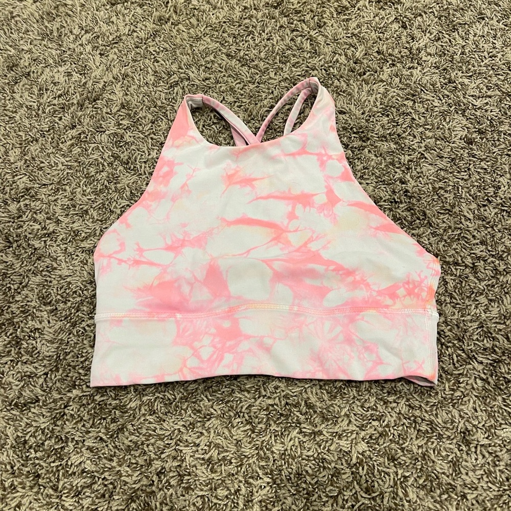 Lululemon tie die high neck bra